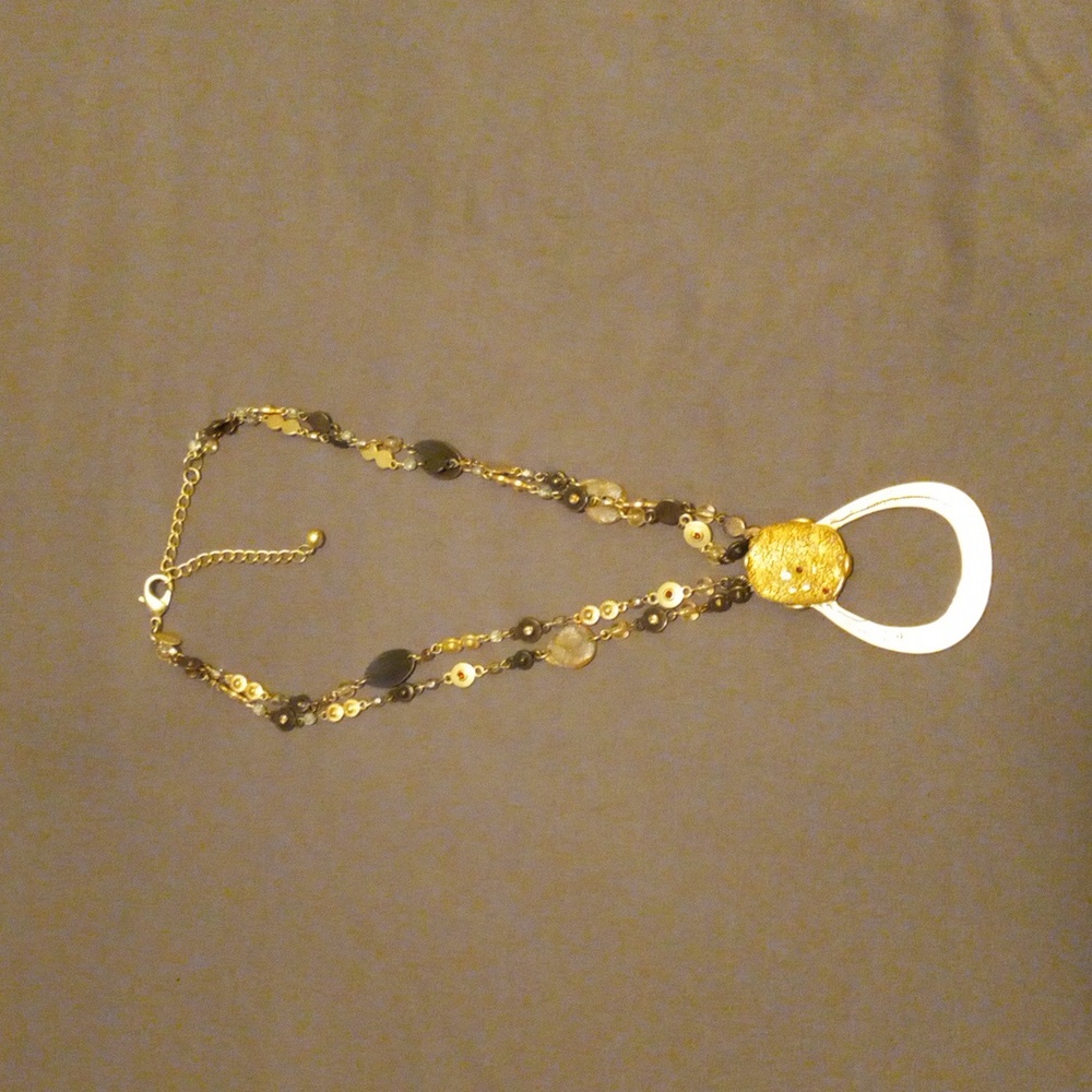 Chico's Adjustable Chunky Gold Necklace